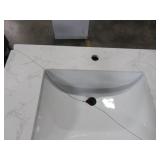Home Decorators Collection Newhall Bath Vanity In Grayish Blue with Cultured Marble Vanity Top (Top Is Cracked See Photos)