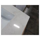 Home Decorators Collection Newhall Bath Vanity In Grayish Blue with Cultured Marble Vanity Top (Top Is Cracked See Photos)