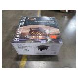 Hampton Bay Piedmont 30 in. Steel Fire Pit in Black with Cooking Grate OFW992RA