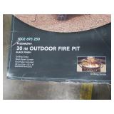 Hampton Bay Piedmont 30 in. Steel Fire Pit in Black with Cooking Grate OFW992RA