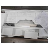 Vanity Makeup Set with 7-Drawer Tri-Folding Mirror Dressing Table and Stool Set White (scratch & Dent)
