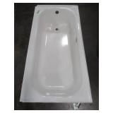 Bootz Aloha AFR 60 in. Left Drain Raised Outlet Rectangular Alcove Soaking Bathtub in White, 011-3673-00. May have tried to be repaired/installed.