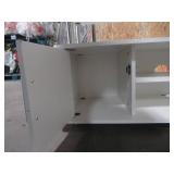 Monterey 47 in. White Composite TV Stand Fits TVs Up to 46 in. R5-211 - Missing Storage Door and Back Center Post. Scratch and Dent.