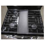 Samsung 6 cu. ft. Smart Wi-Fi Enabled Convection Gas Range with No Preheat AirFry, NX60A6111SS. - Missing Center Grate and 2 Surface Burners (caps are there).