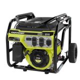 Ryobi 6,500-Watt Gasoline Powered Portable Generator with CO Shutdown Sensor, RY906500S - Starts/Runs Well - Missing 1 Wheel..