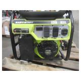 Ryobi 6,500-Watt Gasoline Powered Portable Generator with CO Shutdown Sensor, RY906500S - Starts/Runs Well - Missing 1 Wheel..