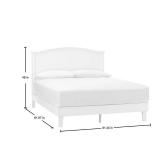 Colemont White Wood Queen Bed with Curved Headboard (61.97 in. W x 48 in. H). Unclaimed Freight. - Some Carton Damage.