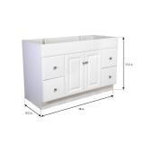 Wyndham 48 in. W x 21 in. H Bathroom Vanity Cabinet in White Semi-Gloss - CABINET ONLY - SLIGHT SCRATCH AND DENT.
