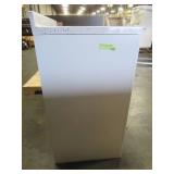 36 in. W x 19 in. D Bathroom Vanity in White With Vanity Top in Silver Ash with White Sink. - Crack on Back Top Brace.