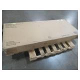 Warrenton Upholstered Full Bed with Channel Tufting in Charcoal Fabric (54.9 in W. X 43.3 in H.) - Unclaimed Freight - Some Carton Damage.