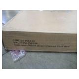 Colemont White Wood Queen Bed with Curved Headboard (61.97 in. W x 48 in. H). Unclaimed Freight. - Some Carton Damage.