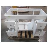 Wyndham 48 in. W x 21 in. H Bathroom Vanity Cabinet in White Semi-Gloss - CABINET ONLY - SLIGHT SCRATCH AND DENT.
