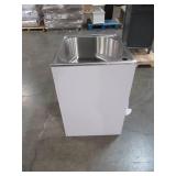 Glacier Bay All-in-One 24.125 in. Stainless Steel Laundry Sink with Faucet and Storage Cabinet Model 1521US-24-262