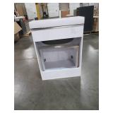 Glacier Bay All-in-One 24.125 in. Stainless Steel Laundry Sink with Faucet and Storage Cabinet Model 1521US-24-262
