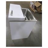 Glacier Bay All-in-One 24.125 in. Stainless Steel Laundry Sink with Faucet and Storage Cabinet Model 1521US-24-262