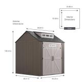 Rubbermaid 7 ft. x 7 ft. Storage Shed, 2119053 - Open Carton - Did not see hardware, maybe missing other parts.