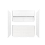 Bootz Nextile 30 in. x 60 in. x 60 in. 4-Piece Direct-to-Stud Alcove Tub Surround in White.