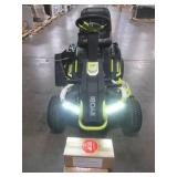 Ryobi 38 in. Battery Electric Riding Lawn Mower, With Charger, .47 Hours - Tire on RH Rear is Split - needs replacing - Otherwise Perfect!