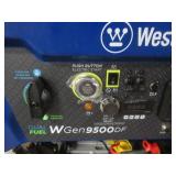 Westinghouse WGen9500 12,500/9,500 Watt Gas Powered Portable Generator with Remote Start and Transfer Switch Outlet - DOES NOT START - BENT FRAME - FOR PARTS/RESTORE.