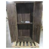 Systembuild Ameriwood SystemBuild Farmington 31.5" Wide Storage Cabinet, Rustic, 7532096COM - Some Damage On RH Top Front Side Corner.