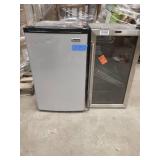 WHYNTER 17 in. 120 (12 oz.) Can Cooler in Black/Stainless Steel AND MAGIC CHEF 4.4 cu. ft. Mini Refrigerator in Stainless Look