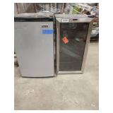 WHYNTER 17 in. 120 (12 oz.) Can Cooler in Black/Stainless Steel AND MAGIC CHEF 4.4 cu. ft. Mini Refrigerator in Stainless Look
