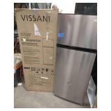 VISSANI 7.1 cu. ft. Top Freezer Refrigerator in Stainless Steel Look