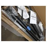 NEWAGE VersaRac 42 in. H x 48 in. W x 96 in. D Adjustable Height Garage Ceiling Mounted Storage Unit in Gray w/12-Piece Hooks
