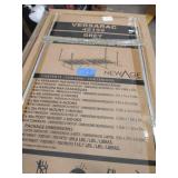 NEWAGE VersaRac 42 in. H x 48 in. W x 96 in. D Adjustable Height Garage Ceiling Mounted Storage Unit in Gray w/12-Piece Hooks