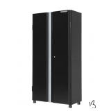 HUSKY Ready-to-Assemble 24-Gauge Steel Freestanding Garage Cabinet in Black (36 in. W x 72 in. H x 18 in. D)