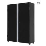 HUSKY Ready-to-Assemble 24-Gauge Steel Freestanding Garage Cabinet in Black (48 in. W x 72 in. H x 18 in. D)