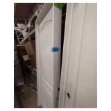 2 DOORS 36 in. x 80 in. AND 28IN X80  2-Panel Arch Top Solid Core Textured Primed Composite Single Prehung Interior Door