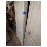 2 DOORS 36 in. x 80 in. AND 28IN X80  2-Panel Arch Top Solid Core Textured Primed Composite Single Prehung Interior Door