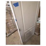 2 DOORS 36 in. x 80 in. AND 28IN X80  2-Panel Arch Top Solid Core Textured Primed Composite Single Prehung Interior Door