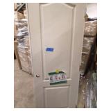 2 DOORS 36 in. x 80 in. AND 28IN X80  2-Panel Arch Top Solid Core Textured Primed Composite Single Prehung Interior Door