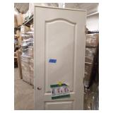 2 DOORS 36 in. x 80 in. AND 28IN X80  2-Panel Arch Top Solid Core Textured Primed Composite Single Prehung Interior Door