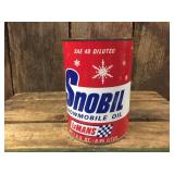 Vintage "Snobil" Snowmobile Oil Full Quart