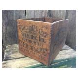 Vintage Tube Repair Tins in Wooden Chocolate Box