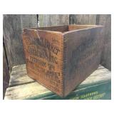 Vintage Tube Repair Tins in Wooden Chocolate Box