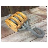 Vintage Crosby-Western Triple Block Pulley