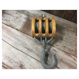 Vintage Crosby-Western Triple Block Pulley