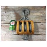 Vintage Crosby-Western Triple Block Pulley
