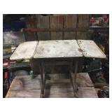 Vintage Luxco Drop Leaf Rolling Typewriter Table