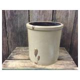 Antique Minnesota Stoneware Salt Glaze Clock Crock With Turkey Droppings