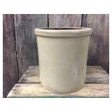 Antique Minnesota Stoneware Salt Glaze Clock Crock With Turkey Droppings