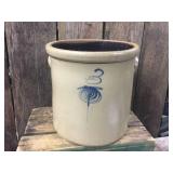 Stunning Antique Redwing/MN Stoneware 3 Gallon Target - Bee Sting Crock