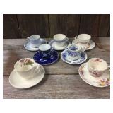 7 Vintage Spode Copeland England Demitasse Cups & Saucers