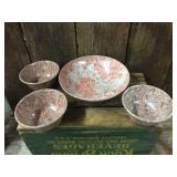 Vintage Melamine/Texas Ware Type Confetti Splatter Bowls