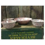 Vintage Melamine/Texas Ware Type Confetti Splatter Bowls