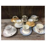 8 Vintage Spode Copeland England Demitasse Cups & Saucers